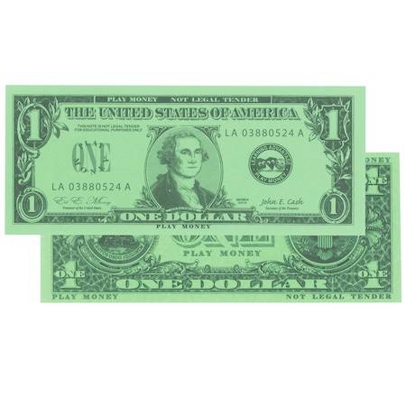 Learning Advantage Play $1 Bills, 100 pcs 7514